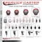 Service Caster 5'' Red Poly Swivel 1-1/2'' Expanding Stem Caster with Brake SCC-EX20S514-PPUB-RED-PLB-112 - alternate 2